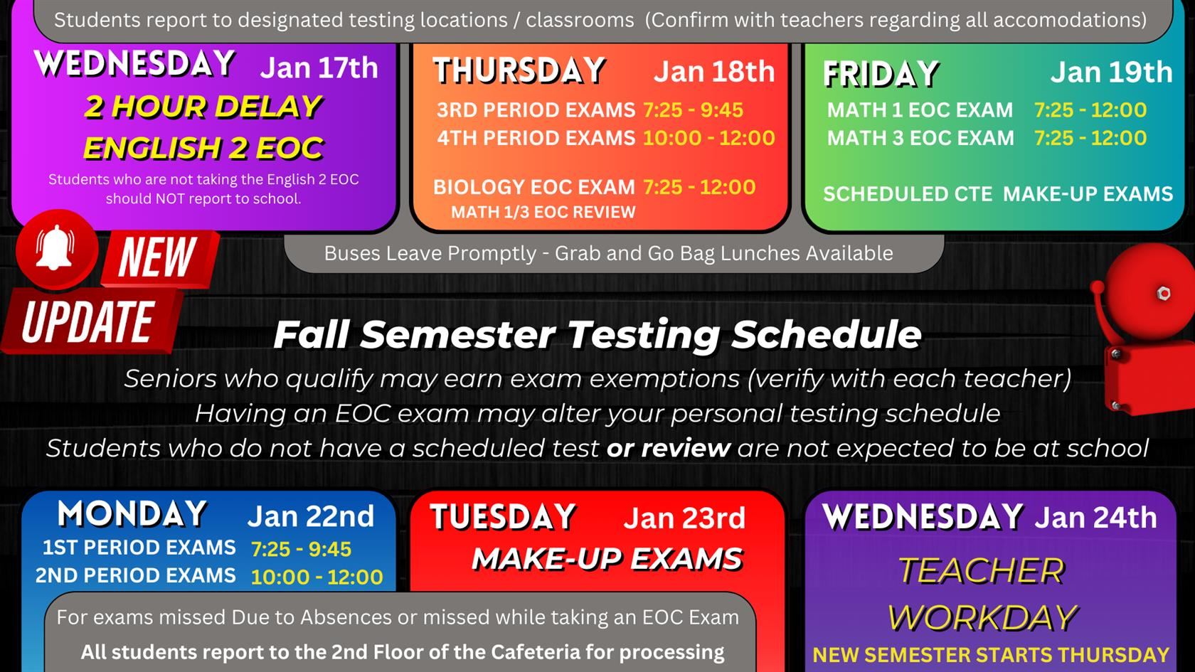 exam sched